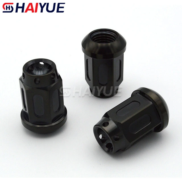 Spherical open semi-hollow automobile wheel nut