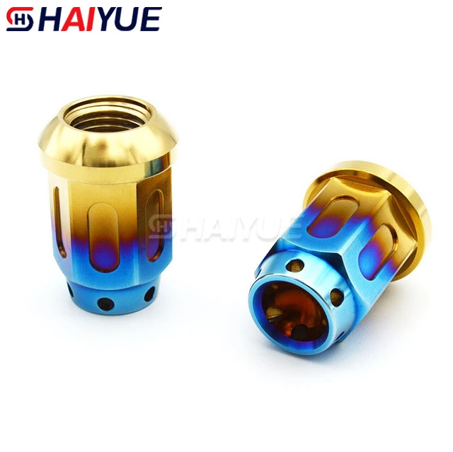 Spherical open semi-hollow automobile wheel nut