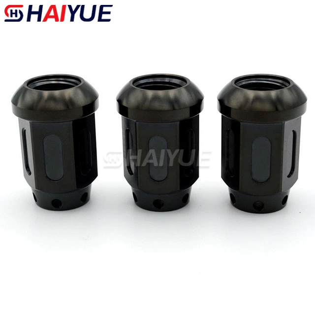 Spherical open semi-hollow automobile wheel nut