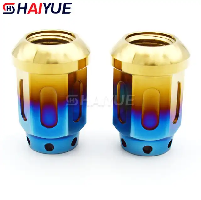Spherical open semi-hollow automobile wheel nut