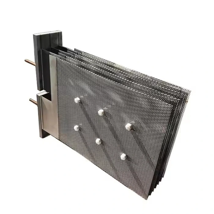 Titanium anode for electrocatalytic zinc sulfide