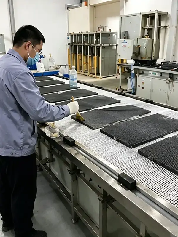 Titanium anode coating workshop