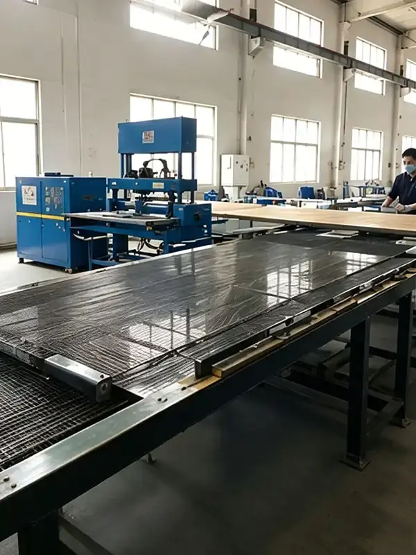 Titanium mesh anode production area
