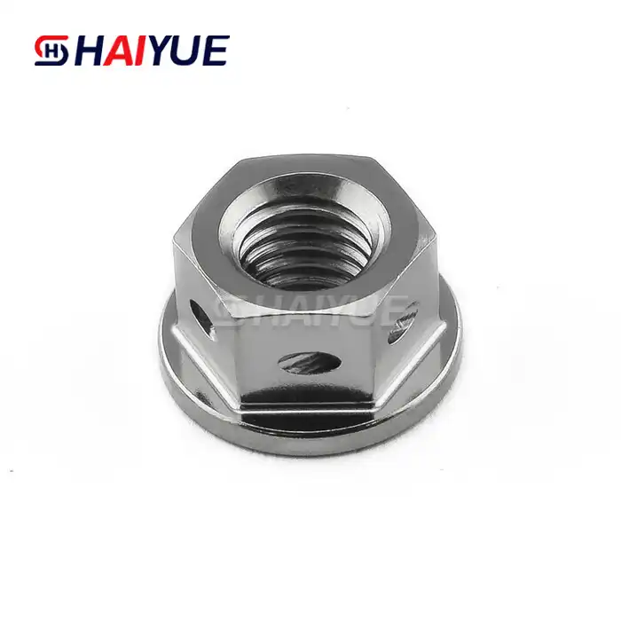 Discount Titanium Drilled Hex Flange Nut