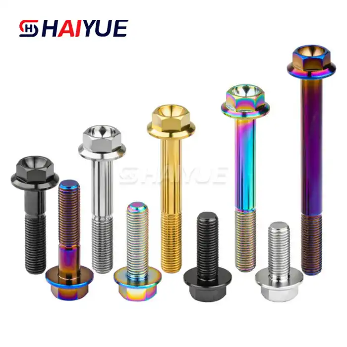 GR5 Titanium Hex Flange Head Bolts With Drilled Holes